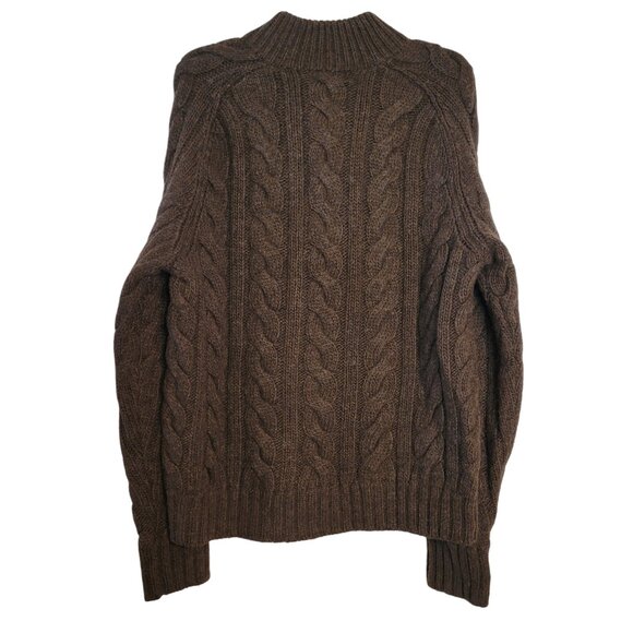 POLO Ralph Lauren Vintage Wool Alpaca Cable Knit Fisherman Sweater - Picture 3 of 8